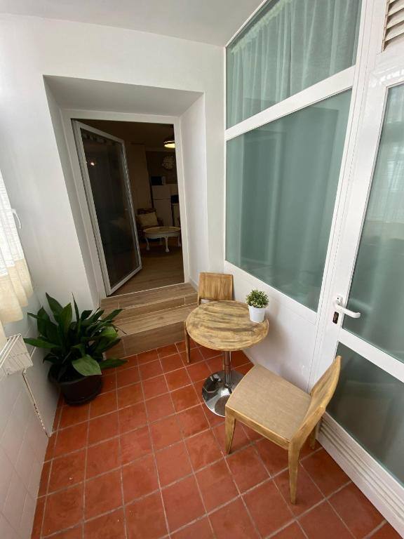 Private patio at Apartamentos el Sótano