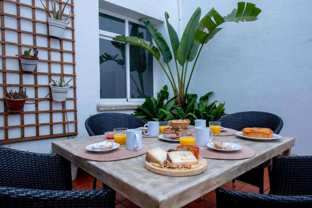 Private terrace prepared for breakfast